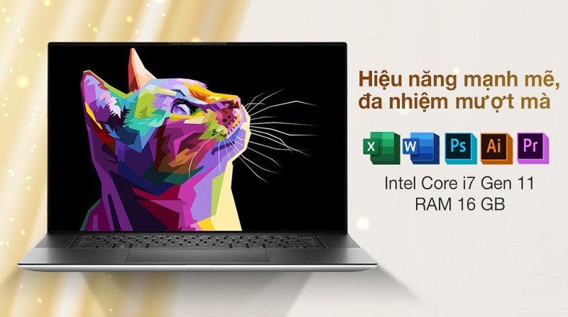 DELL sở hữu bộ vi xử lý Intel Core i7 Tiger Lake 11800H mạnh mẽ